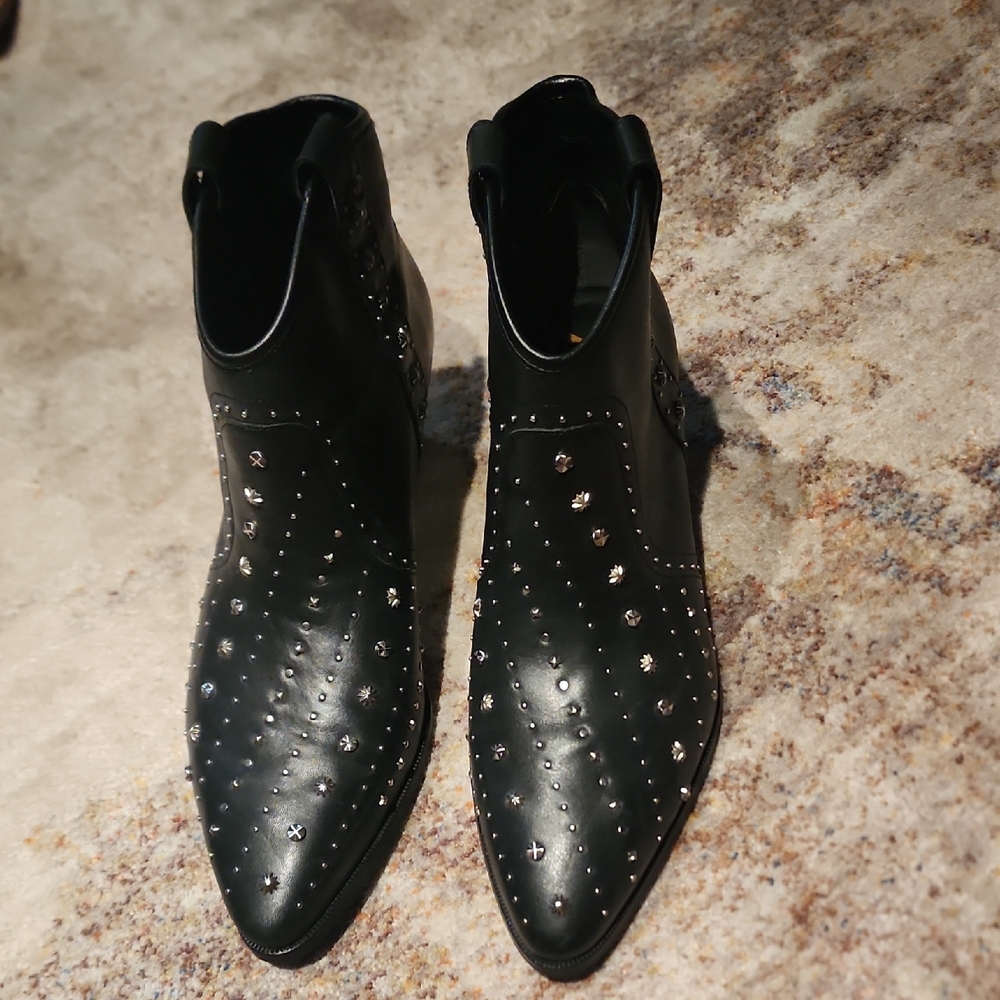 Sam Edelman Studded Black Ankle Boots